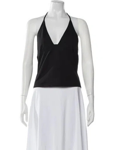 Pre-owned Tank Air Halterneck Sleeveless Top In Gray