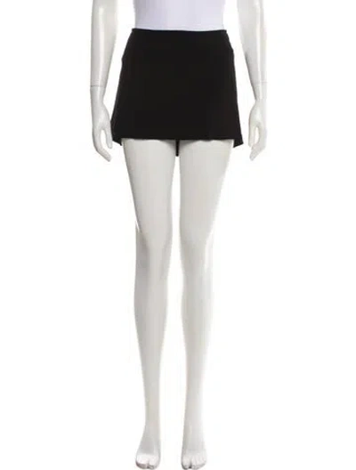Pre-owned Tank Air Linen Mini Skirt In Black