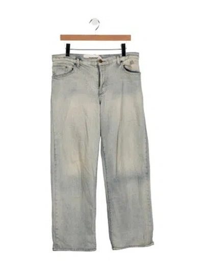 Pre-owned Tank Air Mid-rise Straight Leg Jeans In Blue