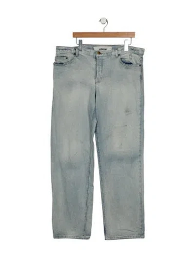 Pre-owned Tank Air Mid-rise Wide Leg Jeans In Blue