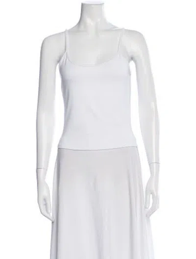 Pre-owned Tank Air Scoop Neck Sleeveless Top In Neutral