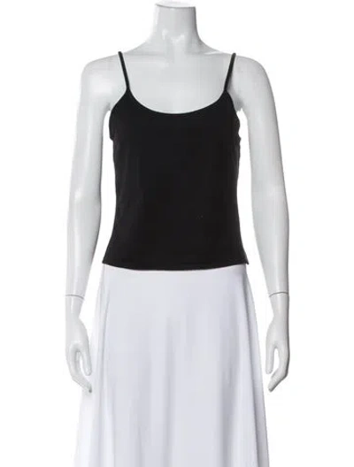 Pre-owned Tank Air Scoop Neck Sleeveless Top In White