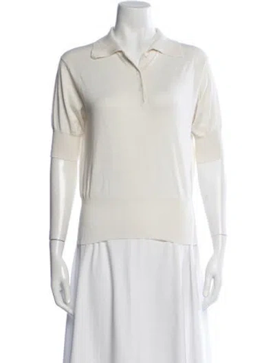 Pre-owned Tank Air Short Sleeve Polo In Neutral