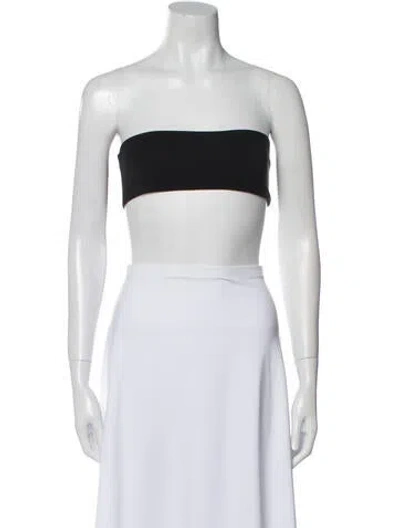 Pre-owned Tank Air Strapless Crop Top In Gray