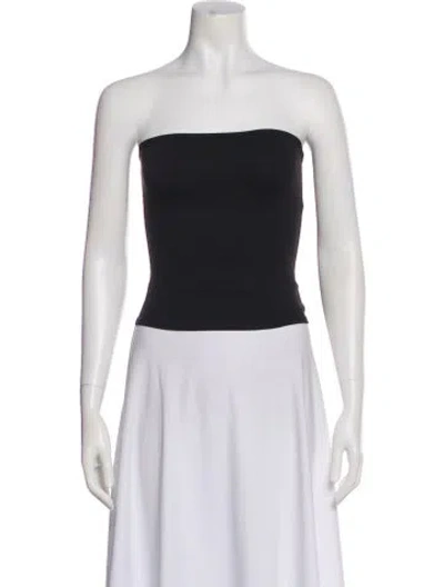 Pre-owned Tank Air Strapless Tank Top In Black