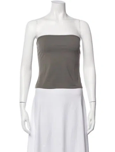 Pre-owned Tank Air Strapless Tank Top In Gray