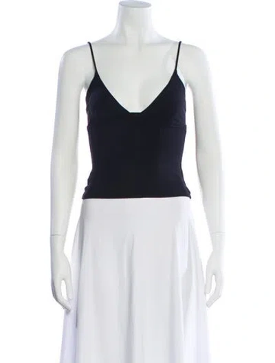 Pre-owned Tank Air V-neck Sleeveless Top In Gray