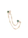 Tanka & Baroque 18k Rose Gold Diamond And Sapphire Earring In Pink