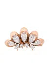 Tanka & Baroque 18k Rose Gold Larmes Asscher Pear Diamond Earring In Pink