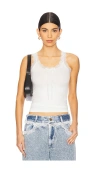 Tanner Fletcher Flo Lace Trim Tank Top In White