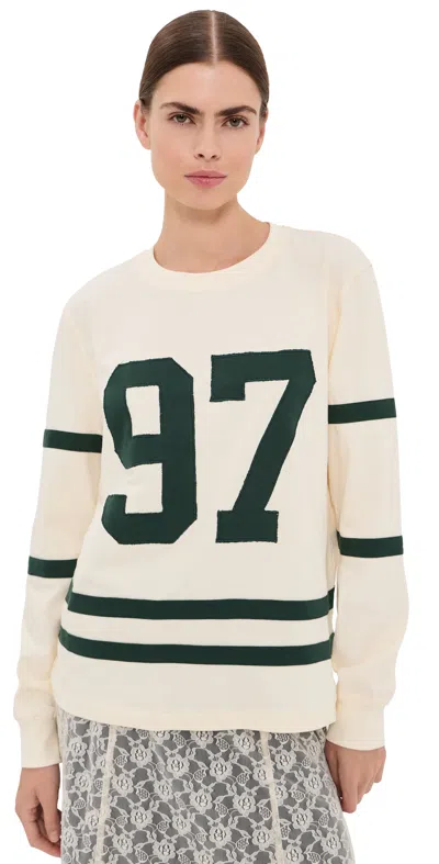 Tanner Fletcher Gender Inclusive Flynn 97 Varsity Long Sleeve T-shirt In Neutral
