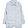 Tanner Fletcher Gender Inclusive Arnie Rosette Embellished Quilted Jacket In Blue