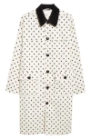 Tanner Fletcher Gender Inclusive Porter Polka Dot Coat In White