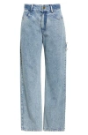 Tanner Fletcher Gender Inclusive Sid Lace Loop Straight Leg Carpenter Jeans In Vintage Wash