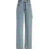 Tanner Fletcher Gender Inclusive Sid Lace Loop Straight Leg Carpenter Jeans In Vintage Wash
