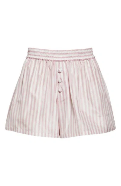 Tanner Fletcher Gender Inclusive Winne Stripe Boxer Shorts In Pink Stripe