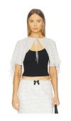 Tanner Fletcher Myrtle Layered Cape In White