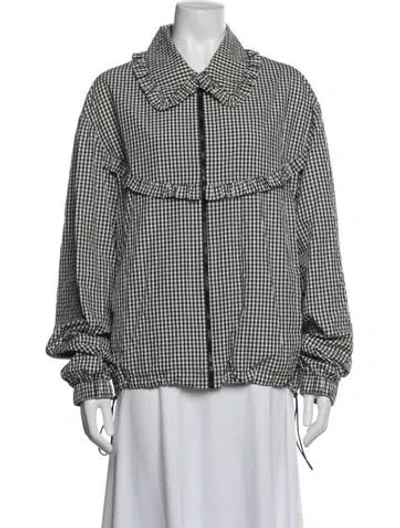 Pre-owned Tanner Fletcher Nylon Plaid Print Jacket W/ Tags In Multi