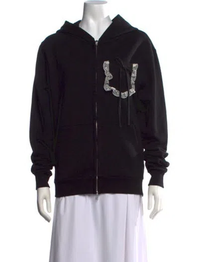 Pre-owned Tanner Fletcher Open Front Long Sleeve Hoodie In Black