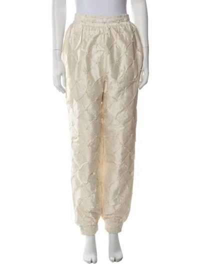 Pre-owned Tanner Fletcher Patterned Straight Leg Pants In Neutrals