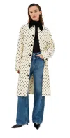 Tanner Fletcher Porter Polka-dot Corduroy Coat Ivory/black Polka Dot In Neutral