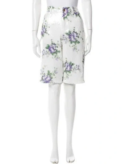 Pre-owned Tanner Fletcher Sequin Knee-length Shorts In White