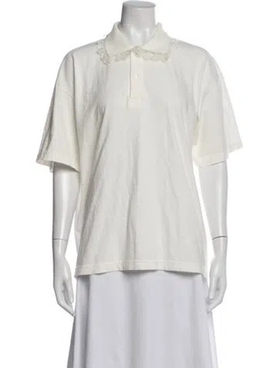 Pre-owned Tanner Fletcher Short Sleeve Polo In White