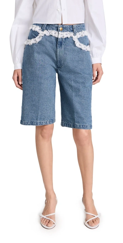 Tanner Fletcher Sid Lace Trim Jeans Mid Wash