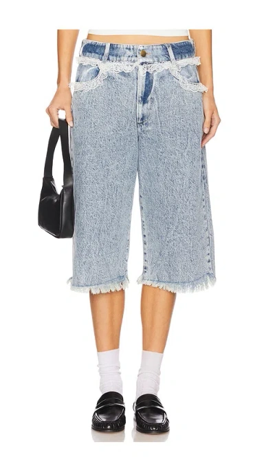 TANNER FLETCHER SID LACE TRIM LONG SHORTS