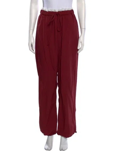 Pre-owned Tanner Fletcher Wide Leg Pants In Red