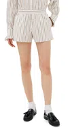 Tanner Fletcher Winnie Stripe Boxer Shorts Brown Stripe In Brown Stripe