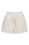 Tanner Fletcher Winnie Stripe Boxer Shorts Brown Stripe In Brown Stripe
