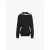 Tanner Fletcher Gender Inclusive Becky Lace Trim Cotton Hoodie In Black