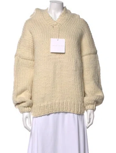 Pre-owned Tanner Fletcher Wool Crew Neck Sweatshirt In Neutrals