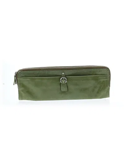 Pre-owned Tano Leather Clutch In Green