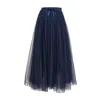 Tantra Spain Sl Women's Blue A-line Tulle Skirt With Elastic Waistband Navy In Blue