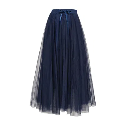 Tantra Spain Sl Women's Blue A-line Tulle Skirt With Elastic Waistband Navy