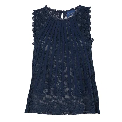 Tantra Spain Sl Women's Blue Navy Sleeveless Lace Top