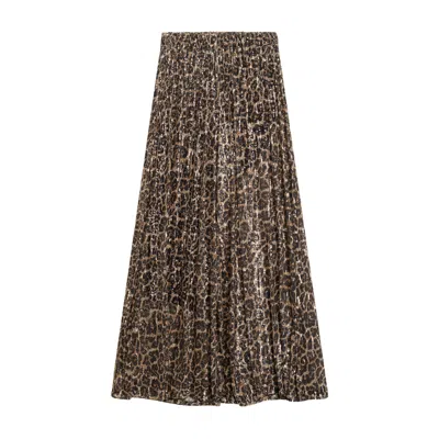 Tantra Spain Sl Women's Brown Sequined Pants With Elastic Waistband And Lining