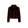 Tantra Spain Sl Women's Brown Synthetic Fur Jacket With Clip Fastening And Side Pockets In Brown