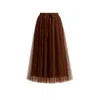 Tantra Spain Sl Women's Brown Tulle Skirt With Multiple Layers In Brown
