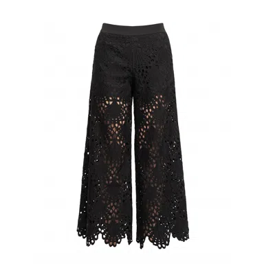 Tantra Spain Sl Women's Cropped Guipure Pants With Pockets Black