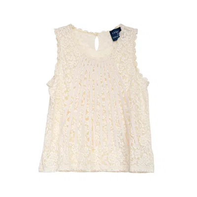 Tantra Spain Sl Women's Neutrals Sleeveless Lace Top Beige In Sand