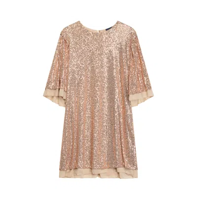 Tantra Spain Sl Women's Rose Gold Oversize Sequin Oversize Dress