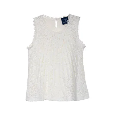 Tantra Spain Sl Women's Sleeveless Lace Top White