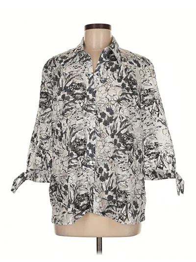 Pre-owned Tantrums 3/4 Sleeve Blouse In Gray