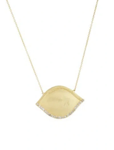 Pre-owned Tanya Farah 18k Diamond Navette Pendant Necklace, 18.75" In Multi