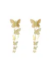 Tanya Farah 18k Yellow Gold Butterfly Earrings In Gold