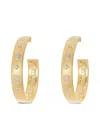 Tanya Farah 18k Yellow Gold Diamond Bezel Hoop Earrings In Gold