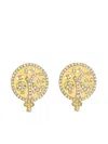 Tanya Farah 18k Yellow Gold Tree Of Life Diamond Earrings In Gold